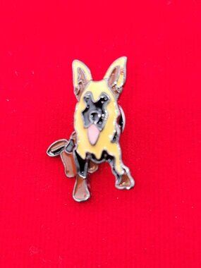 German Shepherd Enamel Pin GSD Dog Lover Brooch Cute Puppy